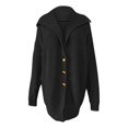 thumbnail image 4 of UYISJ Womens Chunky Cable Knit Long Cardigan Warm Open Front Sweaters Hooded Knitted Sweater Button Down Outerwear Coats M, 4 of 5