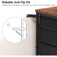 thumbnail image 6 of 5-Drawer Chest, File Cabinet, Office Cabinet with Drawers, Rolling Printer Stand, Filing Cabinet for Living Room, Home Office, Nonwovens Drawer, Easy Assembly, Rustic Brown, 6 of 18