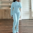 thumbnail image 2 of Sweatsuits For Women Set 2 Piece Outfits Sexy Long Sleeve Bodysuits Top Skinny Pants Sets Tracksuits Summer Pants For Woman, 2 of 6