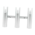 thumbnail image 3 of koolsoo 3 Tubes Fishing Rod Holder Deck Mount Fishing Holder Lightweight Practical Hanger Organizer Space Saving Rod Holder argent, 3 of 8