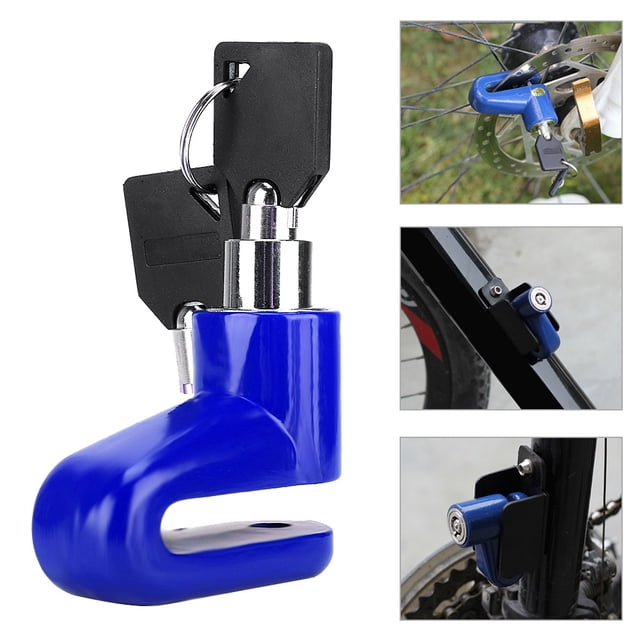 Seguridad Scooter Motocicleta, Antirrobo Bicicleta De Servicio Pesado Alarma Bicicleta Bloqueo Con Rueda De Freno Disco Rotor Bloqueo Rojo