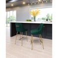 thumbnail image 2 of Zuo Chaise de Comptoir Moderne Madelaine, Vert et Or (Ensemble de 1), 2 of 13