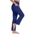 thumbnail image 4 of Yoga Pants on Clearance under $15, Baberdicy Pants for Women Plus Size Casual Straight Leg Yoga Leggings Comfy Cropped Pants with Pocketbluel, 4 of 8
