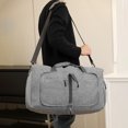 thumbnail image 3 of Portátil Plegable Deportiva Gran Capacidad Lona (gris) [Posición Del Compartimento para Zapatos Aleatoriamente Izquierda Y Derecha], 3 of 9