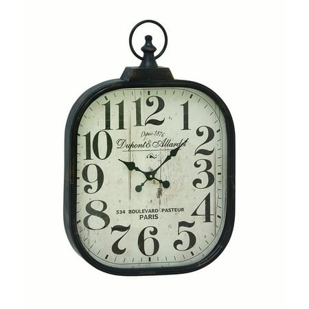 Cole & Grey Metal Glass Wall Clock