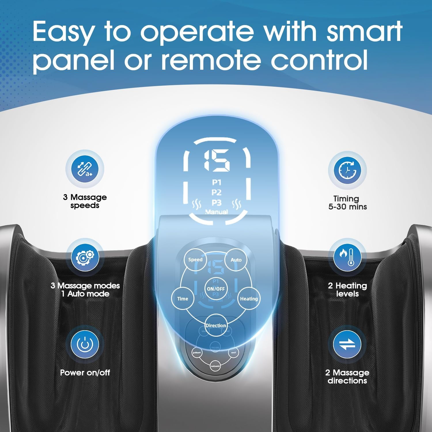 TISSCARE Shiatsu Foot Massager with Heat: FSA HSA Eligible Foot Massager for Plantar Fasciitis, Neuropathy, Circulation and Pain Relief, Massage Feet/Leg/Calf/Ankle at Home/Office