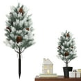 thumbnail image 2 of MOQIN 26 inch Artificial Topiary Tree with Spike Beautiful Realistic Faux Cedar Pines Christmas Trees UV Rated Fake Shrubs for Front Porch Faux Plants Indoor and Outdoor Decor, 2 of 4