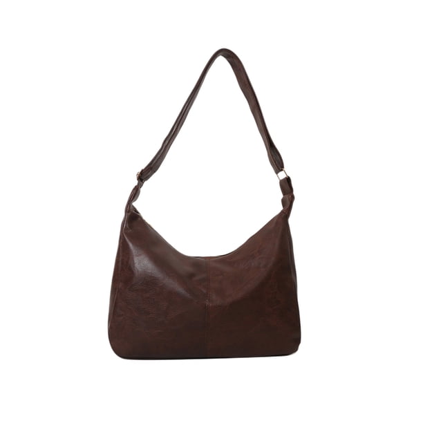 Bolsos de hombro de moda para mujer, elegantes y elegantes bolsos tote grandes de piel sintética estilo retro, ideales para el trabajo, viajes, negocios y como regalo para novias (café).