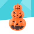 thumbnail image 2 of Halloween Luminous Pumpkin Light Bucket Unique 3 Tiers Design Pumpkin Lamp Decor Light Up Lantern Props Toy with Button Battery for Festival Decor, 2 of 6