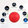 thumbnail image 3 of Nvzi Pelota de lacrosse para masajes para músculos adoloridos, hombros, cuello, espalda, pies, cuerpo, tejido profundo, puntos gatillo, nudos musculares, yoga y liberación miofascial (roja), 3 of 5