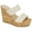 ECRU Smooth, variant on Kenneth Cole New York Womens Cailyn Cork Faux Leather Wedge Sandals