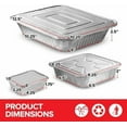 thumbnail image 3 of Disposable Foil Pans with Lids (Set of 40) Heavy Duty Aluminum Pans with Lids (20) 9x13, (10) 8x8, (10) 1-Lb Baking Tins with Covers for Cooking, Heating, Storing, Holiday Dinner Meals, 3 of 7
