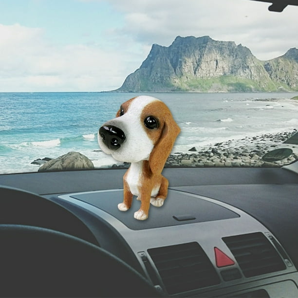 Xihbxyly Adorno de Resina para Coche con Forma de Cachorro, para Salpicadero, con Un Vibrante Diseño de Resorte, Accesorio con Vibración, Divertido Antiestrés, Universal para Coche, Hogar y Oficina,