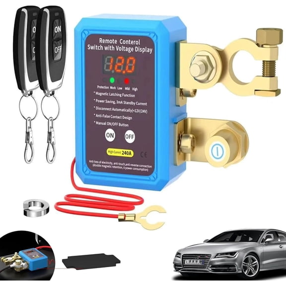 Remote Control of Car Devices for Anti-Theft Safety, 12v Car Power Shut-Off System for Vehicle Owners, Enhances Parking Safety, Easy Installation for Cars, Suvs, Trucks