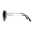 thumbnail image 3 of Mens Classic Pilots Metal Rim Officer Style Sunglasses Silver Black, 3 of 4