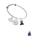 thumbnail image 2 of Delight Jewelry Resin Purple Panda Bear Silvertone Let Things Go Tree Charm Bangle Bracelet, 2 of 4