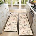 thumbnail image 4 of Kitchen Rugs Sets Of 2,Pioneer Flower Floral Print Pattern Anti Fatigue Kitchen Mat Rugs Non Slip Washable,Decorative Kitchen Floor Mats for Kitchen,Sink,Laundry,17"x47"+17"x47", 4 of 5