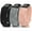 Black & Grey & Pink, variant on Toyouths Floral Engraved for Fitbit Charge 6/5 Bands Women Wristwatch, Starlight/Nude/Brown, 3 Pack