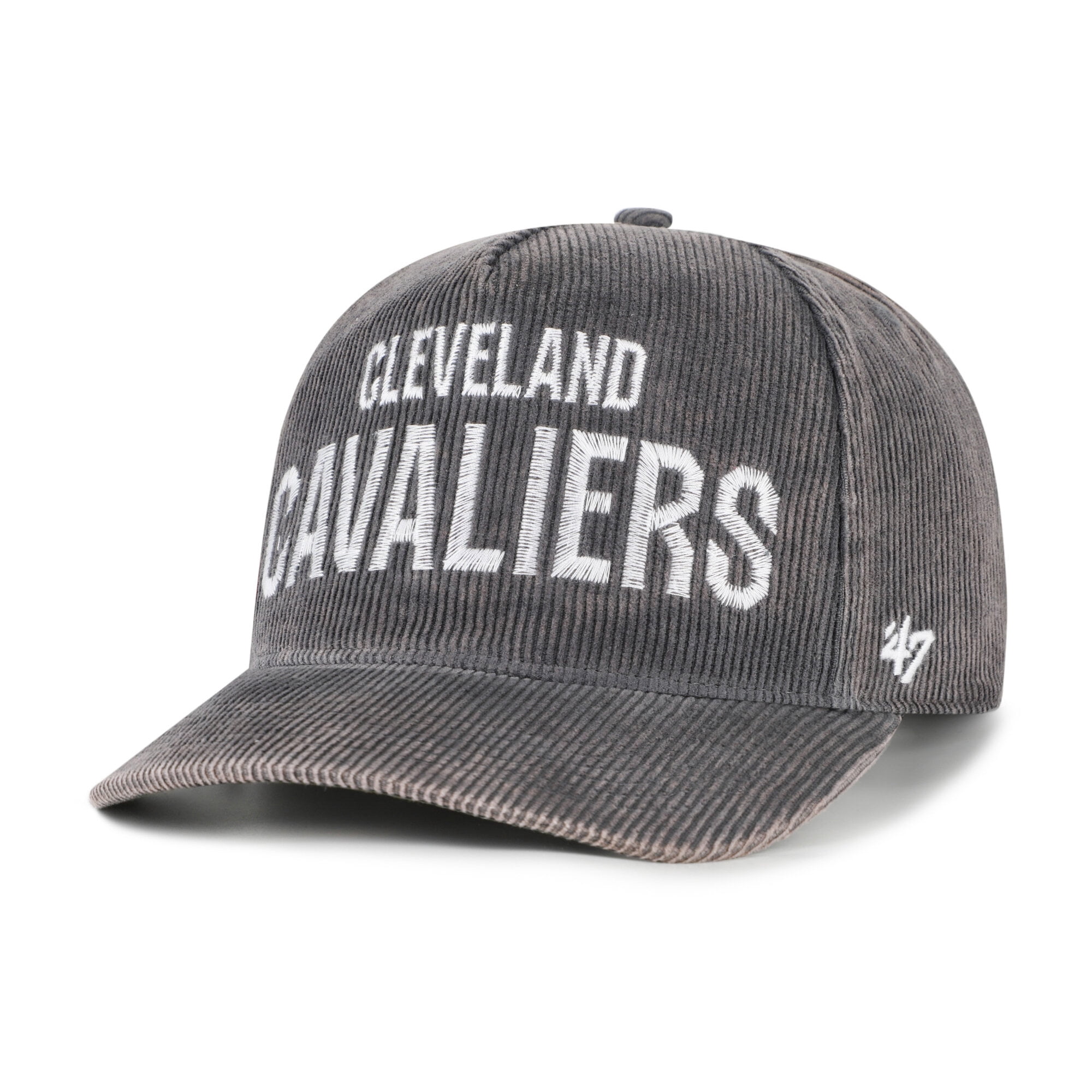 Men's '47 Charcoal Cleveland Cavaliers Reclaim Snow Wash Corduroy Adjustable Hitch Hat
