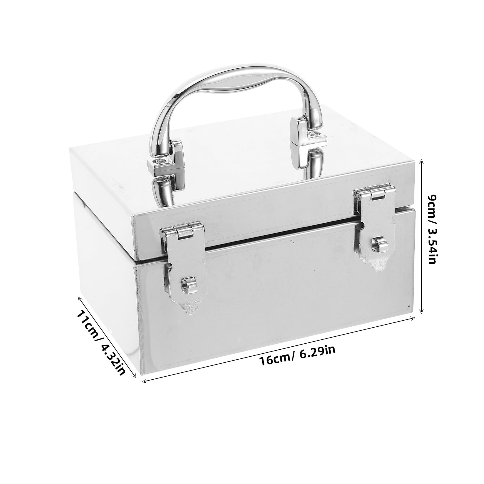 DEEPCRAFF Portable Stainless Steel Lock Box Key Lock, Fireproof Cash and Document Organizer for Home and Office