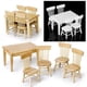thumbnail image 3 of 5Pcs Dining Table Chair Model 1:12 Dollhouse Miniature Wooden Furniture Toy Set 26-27s, 3 of 4