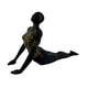 thumbnail image 1 of Estatua de postura de yoga, figura de resina, obra de arte decorativa coleccionable, artesanía, escultura Extensión, 1 of 9