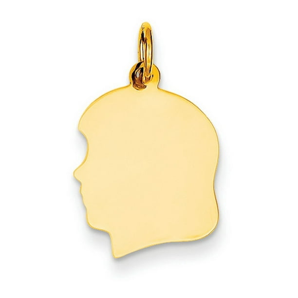 Kevin Jewelers 14k Yellow Gold Plain Medium .009 Gauge Facing Left