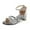 00Silver, variant on Women's Sparkly Heeled Sandals Open Toe Square Chunky Low Heels Slip-On