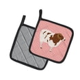 thumbnail image 2 of Caroline's Treasures Jacob Sheep Pink Check Pair of Pot Holders, 2 of 3