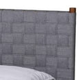 thumbnail image 4 of Baxton Studio Modern Grey Woven Fabric and Walnut Brown Wood Queen Size Platform Bed, 4 of 6