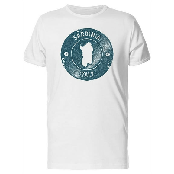 Sardinia Grunge Map, Italy T-Shirt Men -Image by Shutterstock, Male Small