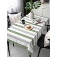 thumbnail image 6 of Sage Green Stripe Table Cloth, Geometric Grey White Vertical Striped Waterproof Tablecloth for Rectangle Tables, Reusable Washable Fabric Table Cover for Restaurant Kitchen Dining Tables 60"x120", 6 of 6