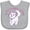 AC-Heather Grey, variant on Inktastic I'm Purrdy Cute White Kitty Cat Boys or Girls Baby Bib