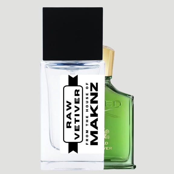 MAKNZ Raw Vetiver Eau de Parfum, Inspired by Wild Vetiver, Unisex Cologne, 1.7 oz / 50ml – Rose, Fresh Spicy, Aromatic, Woody, Citrus, Fruity, Floral, Soft Spicy, Earthy, Green Scent