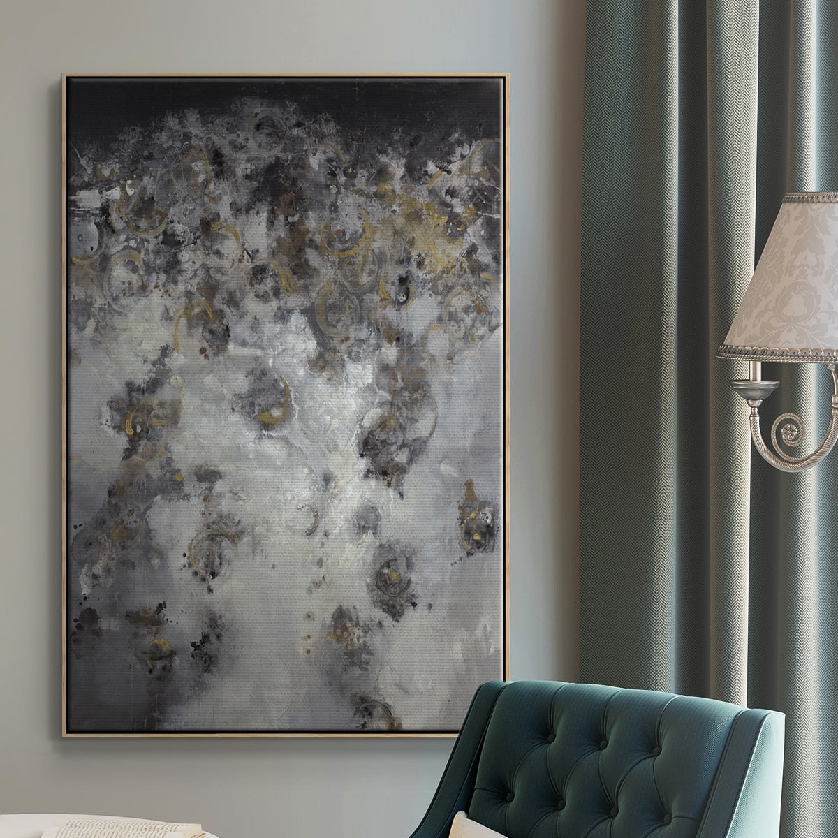 Meteor Showers Framed Premium Gallery Wrapped Canvas - Ready to Hang