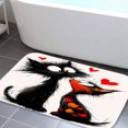 thumbnail image 4 of Fluffy Loving Cats Flannel Bath Mat 16x24 Inches, Soft Absorbent Non-Slip Bathroom Rug, Machine Washable Floor Mat for Shower, 4 of 7