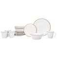 thumbnail image 4 of Godinger 70413 1 x 1 x 1 in. Bistro Band Porcelain Dinnerware Set, Red - 16 Piece, 4 of 4