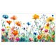 thumbnail image 1 of Colorida Pegatina Ventana Ramo Floral 3 Piezas Reutilizables para Ventanas Vidrio (a), 1 of 9