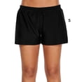 thumbnail image 3 of Soidarity Traje de baño Banda con cordón Buena elasticidad Fácil combinación Secado rápido Diseño de cuatro esquinas a la moda Pantalones Deportes acuáticos Negro S, 3 of 6