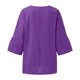 thumbnail image 4 of Camisa Casual SCZ de media manga Cuello Redondo Color Sólido Top Púrpura Talla M, 4 of 6