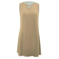 Susanny Summer Dresses for Women 2024 Trendy Boho Solid Cover Up Crew