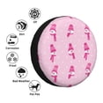 thumbnail image 4 of Fotbe Pink Scarf Snowman Funda de Llanta de Repuesto con Estampado, Engrosada, Ajuste Universal para Jeep, Remolque, RV, SUV, Camión-15 inch, 4 of 6