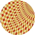 thumbnail image 1 of Ahgly Company Machine Washable Indoor Square Transitional Orange Red Orange Area Rugs, 3' Square, 1 of 7