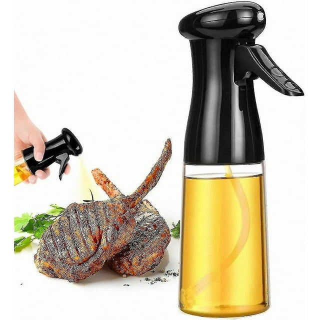Reusable Oil Sprayer Bottle for Cooking, 210ml Portable Dispenser for Air Fryer, Olive Oil Mister, Kitchen Gadget for Healthy Meals