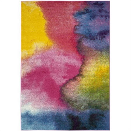 UPC 889048319547 product image for SAFAVIEH Watercolor Calista Abstract Colorful Area Rug  Green/Fuchsia  5 3  x 7  | upcitemdb.com