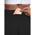 thumbnail image 4 of Pantalones Cortos Fluidos para Correr, para Mujer, para Entrenamiento, Atletismo, Gimnasio, Yoga, Cintura Alta, con Bolsillos, Verano. Negro XL, 4 of 10