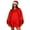 Red, variant on Turilly Crewneck Sweatshirts for Women Women's Solid Color Fashionable Casual Long Sleeved Pullover Hoodie Top