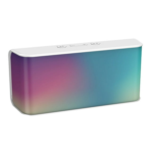 Estbridge Version Bluetooth 5.0 Nouveau Modèle Privé C3 Impression Couleur Haut-Parleur Bluetooth Audio Subwoofer Sans Fil Haut-Parleur Bluetooth avec Microphone Adapté aux Adultes Vert