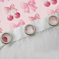 thumbnail image 4 of Feelyou Pink Princess Bow Curtains Pack of 2 (42x84 Each), Cartoon Bow-tie Cherry Curtains Blackout, Fairy Tale Ribbon Style Bedroom Curtains, Black Out Curtains Decor, 4 of 6