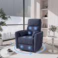 thumbnail image 2 of Vineego 360°Swivel Rocker Recliner Chair Armrest-Style Massage Recliner with Comfy High Back for Living Room,Loop Yarn Blue, 2 of 7
